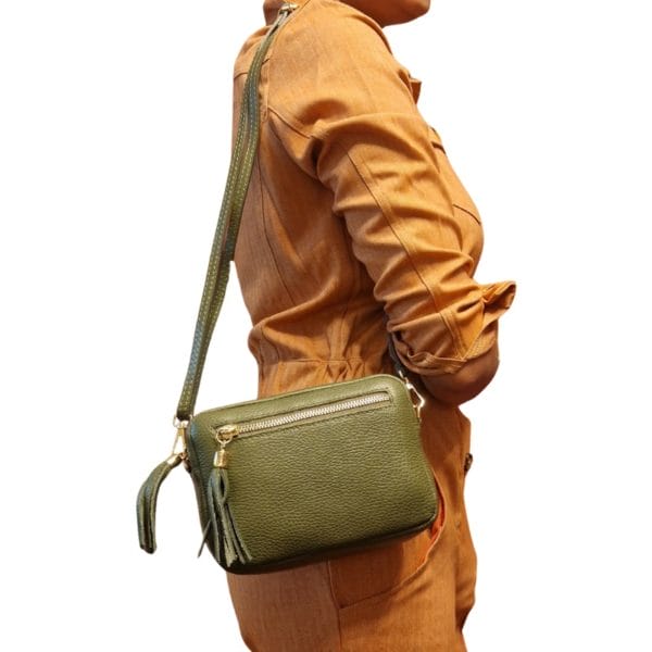 Sac en Cuir Italien Vert