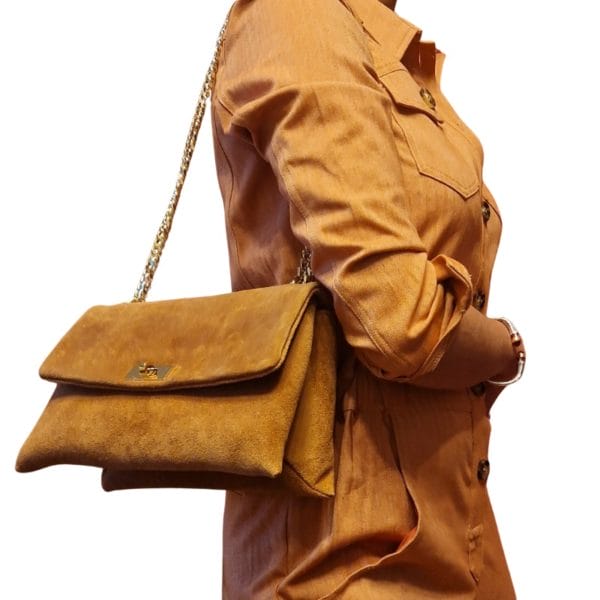 Sac en daim naturel camel