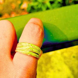 Bague vangovango telo en or 18k 10g