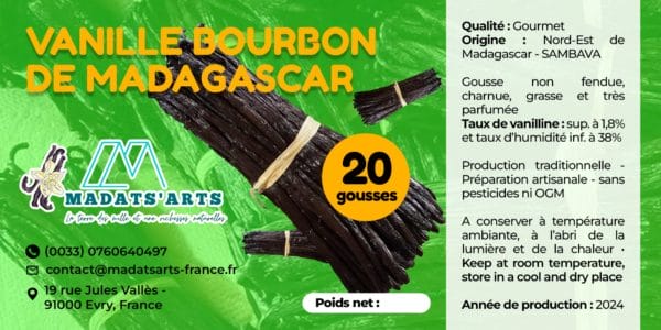 20 gousses de Vanille bourbon de Madagascar 16-18cm Gourmet/Premium/Collection VAVASAHA – Image 9