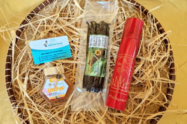 Pack-coffret KADÔ découverte GM- 250gr miel Litchi et 20 gousses de vanille de Madagascar