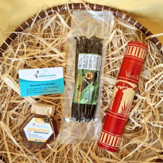 Pack-coffret KADÔ découverte GM- 250gr miel Mokarana et 20 gousses de vanille de Madagascar