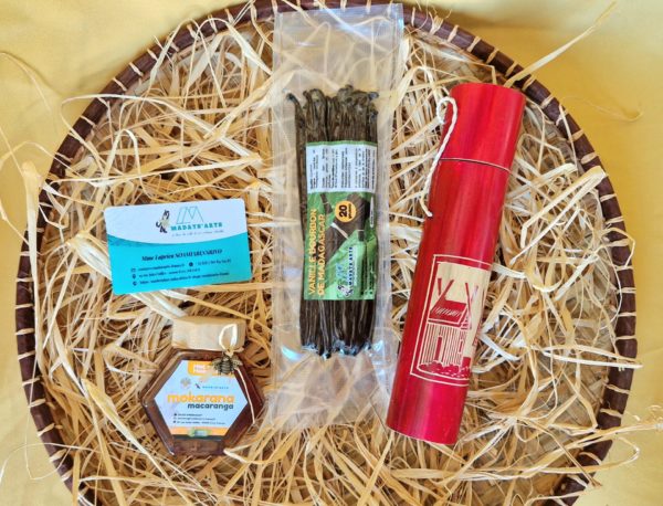 Pack-coffret KADÔ découverte GM- 250gr miel Mokarana et 20 gousses de vanille de Madagascar