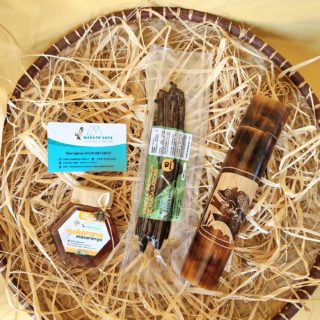 Pack-coffret KADÔ découverte PM- 250gr miel Mokarana et 10 gousses de vanille de Madagascar