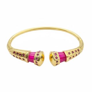 Bracelet en OR avec Rubis Reconstitué