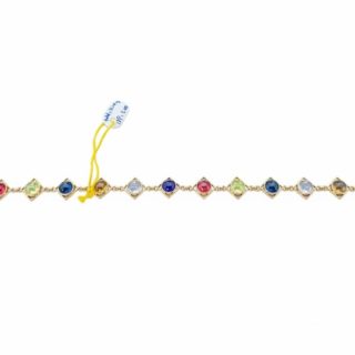 Bracelet en Or aux Pierres de Madagascar - Forme Ronde