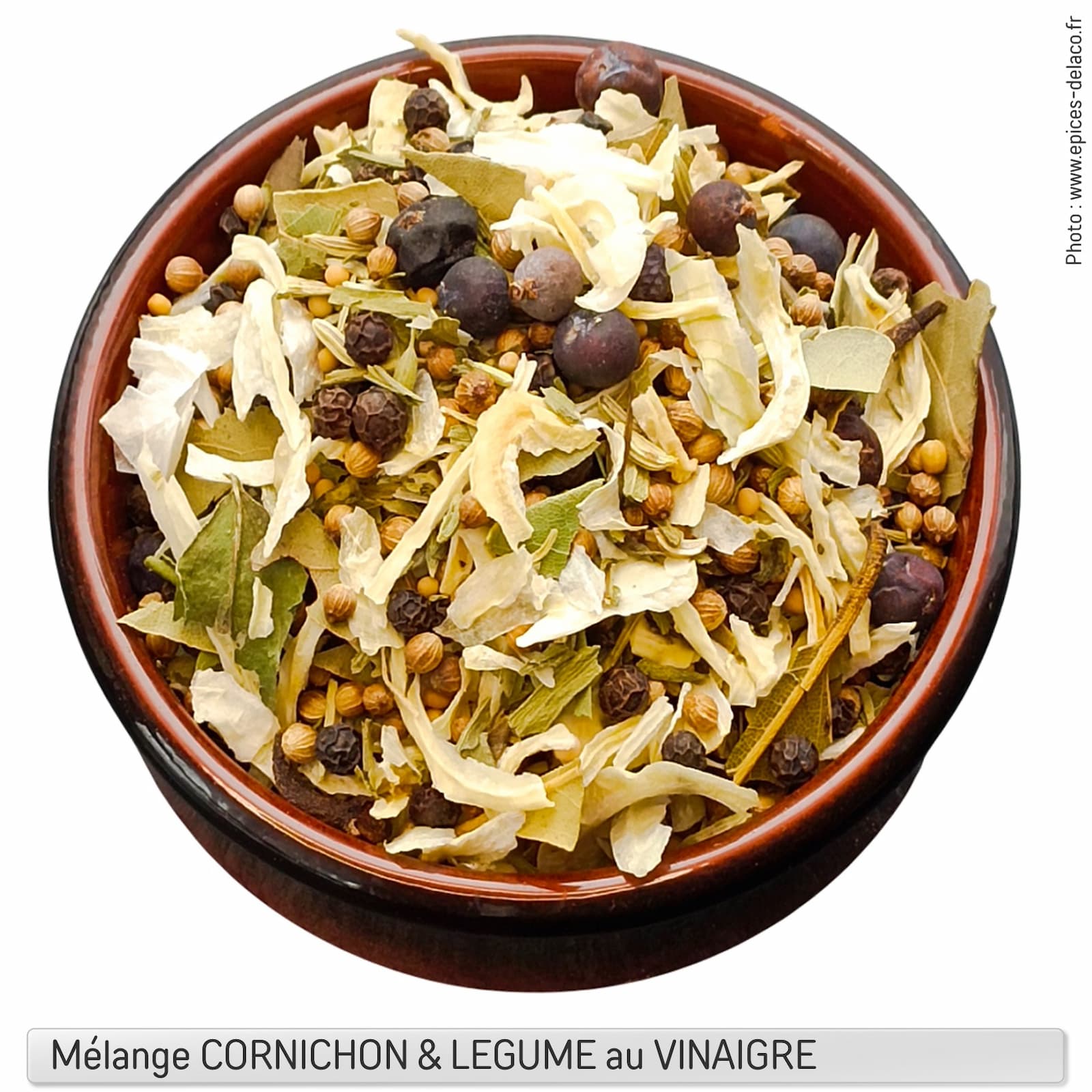 CORNICHON et LEGUME au VINAIGRE 540g XL ... mélange d'épices, herbes aromatiques, condiments, piments – Image 2