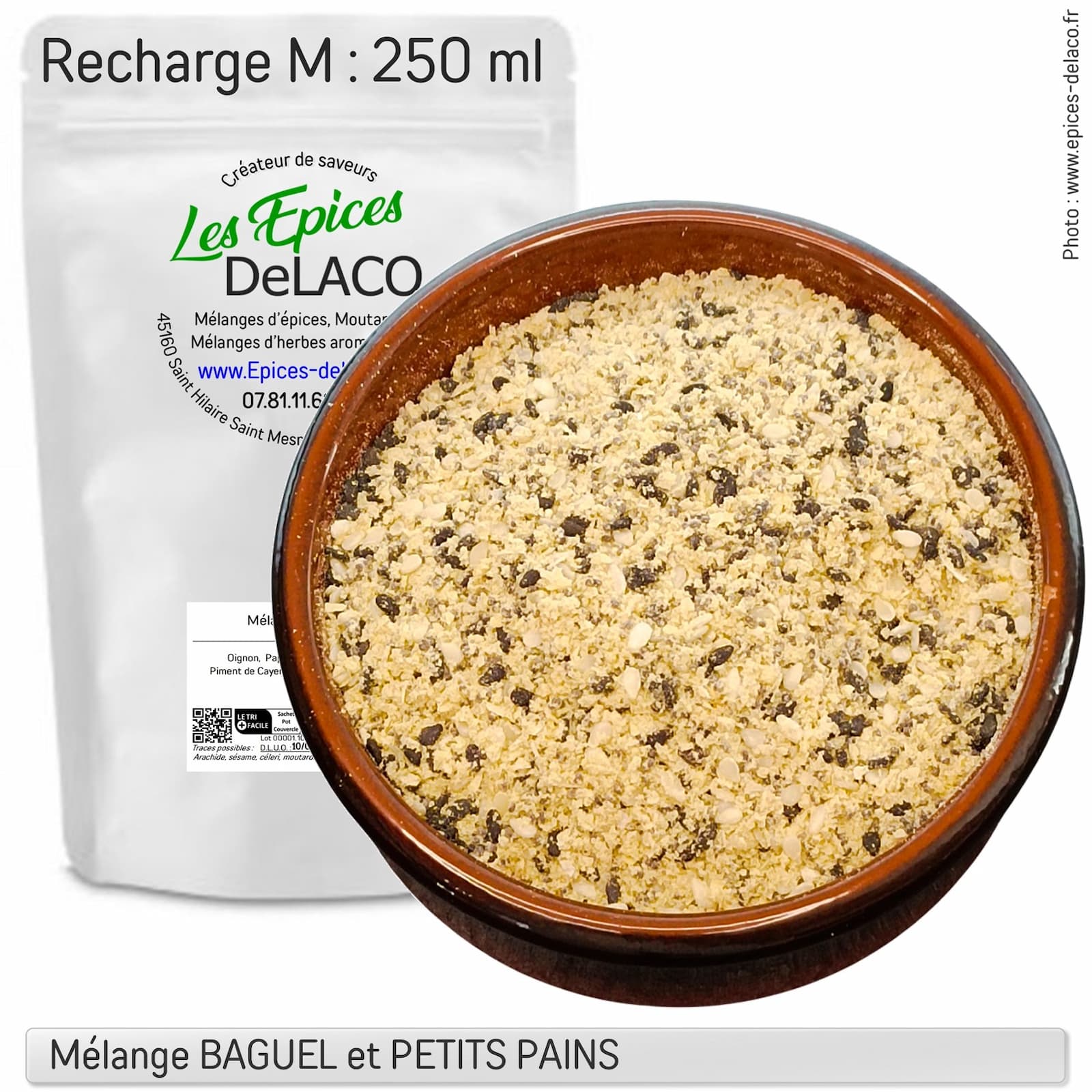 BAGEL et P'TITS PAINS 135g M ... mélange d'épices, herbes aromatiques, condiments, piments – Image 3