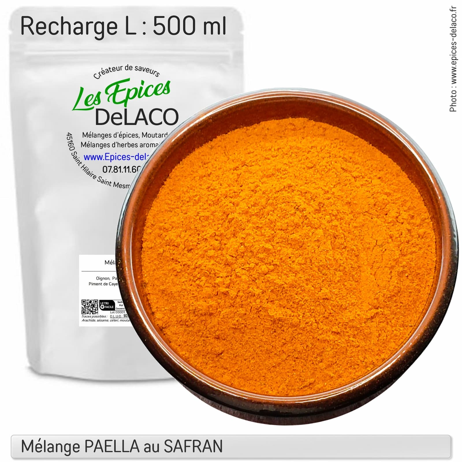 PAELLA au SAFRAN 200g L ... mélange d'épices, herbes aromatiques, condiments, piments – Image 3