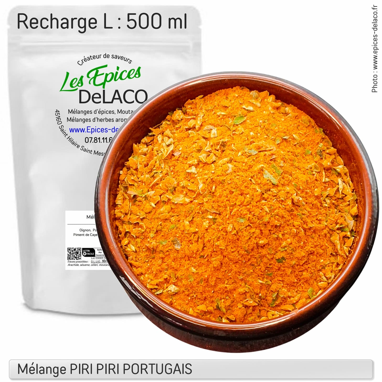 PIRI PIRI PORTUGAIS 400g XL ... mélange d'épices, herbes aromatiques, condiments, piments – Image 3