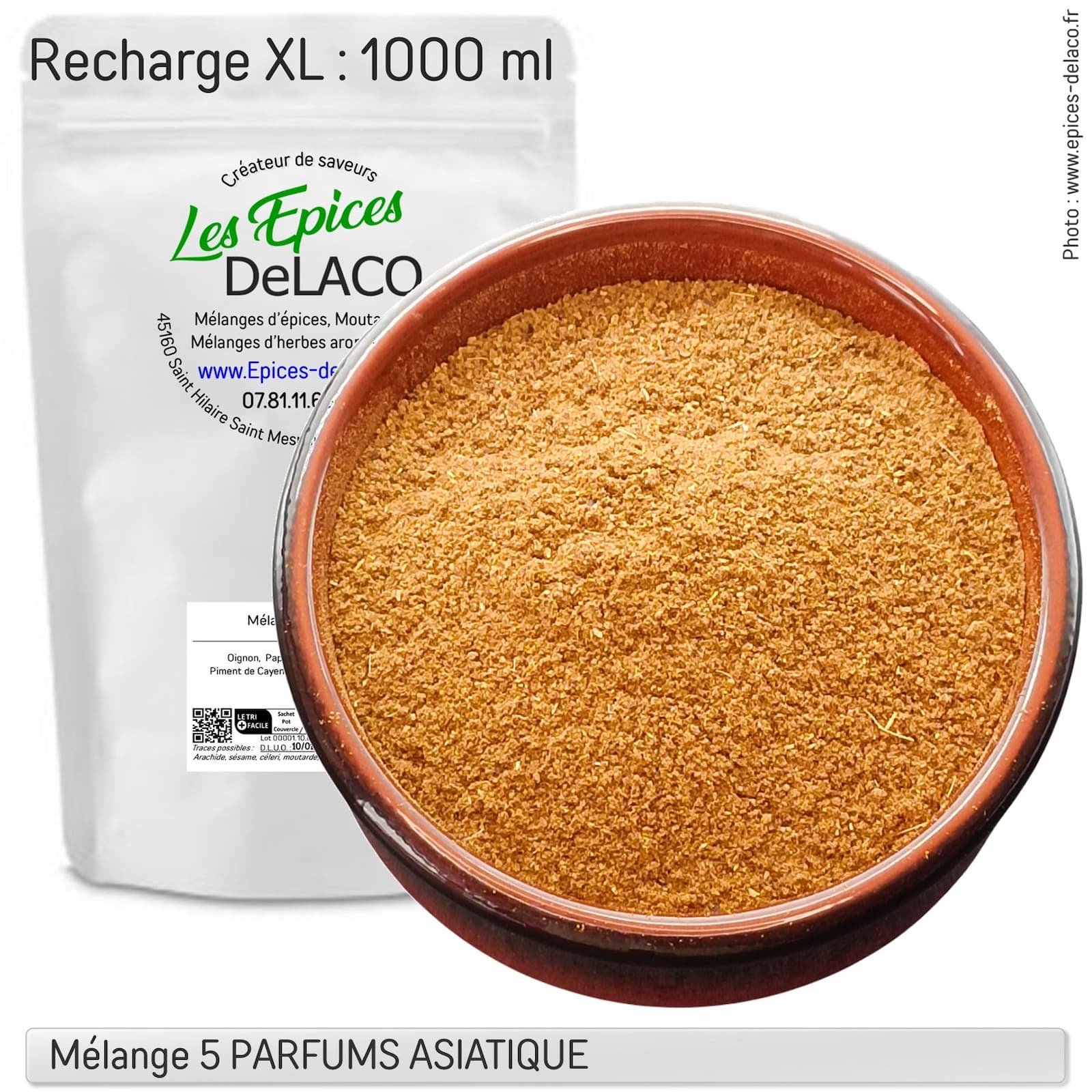 5 PARFUMS ASIATIQUE 540g XL ... mélange d'épices, herbes aromatiques, condiments, piments – Image 3