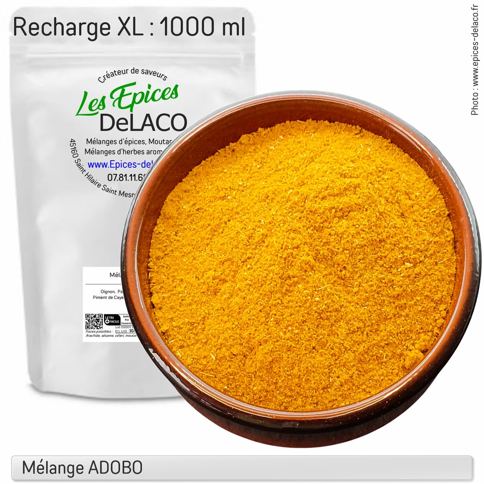 ADOBO 380g XL ... mélange d'épices, herbes aromatiques, condiments, piments – Image 3