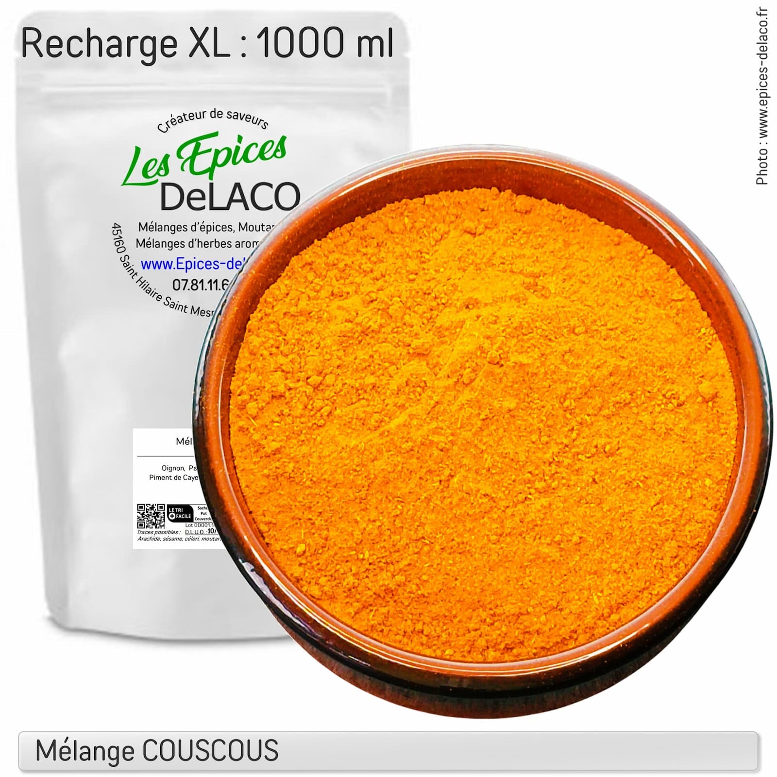 COUSCOUS 440g XL ... mélange d'épices, herbes aromatiques, condiments, piments – Image 3