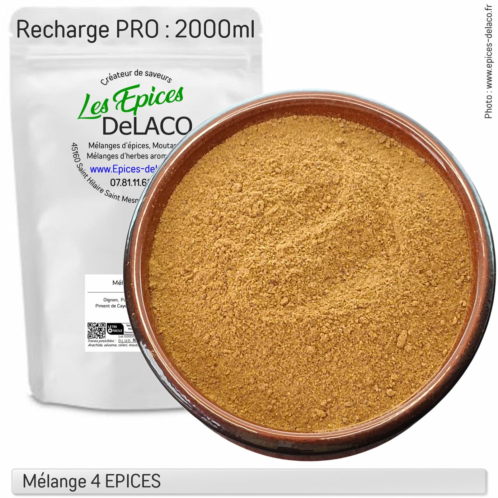 4 EPICES 1000g PRO ... mélange d'épices, herbes aromatiques, condiments, piments – Image 3
