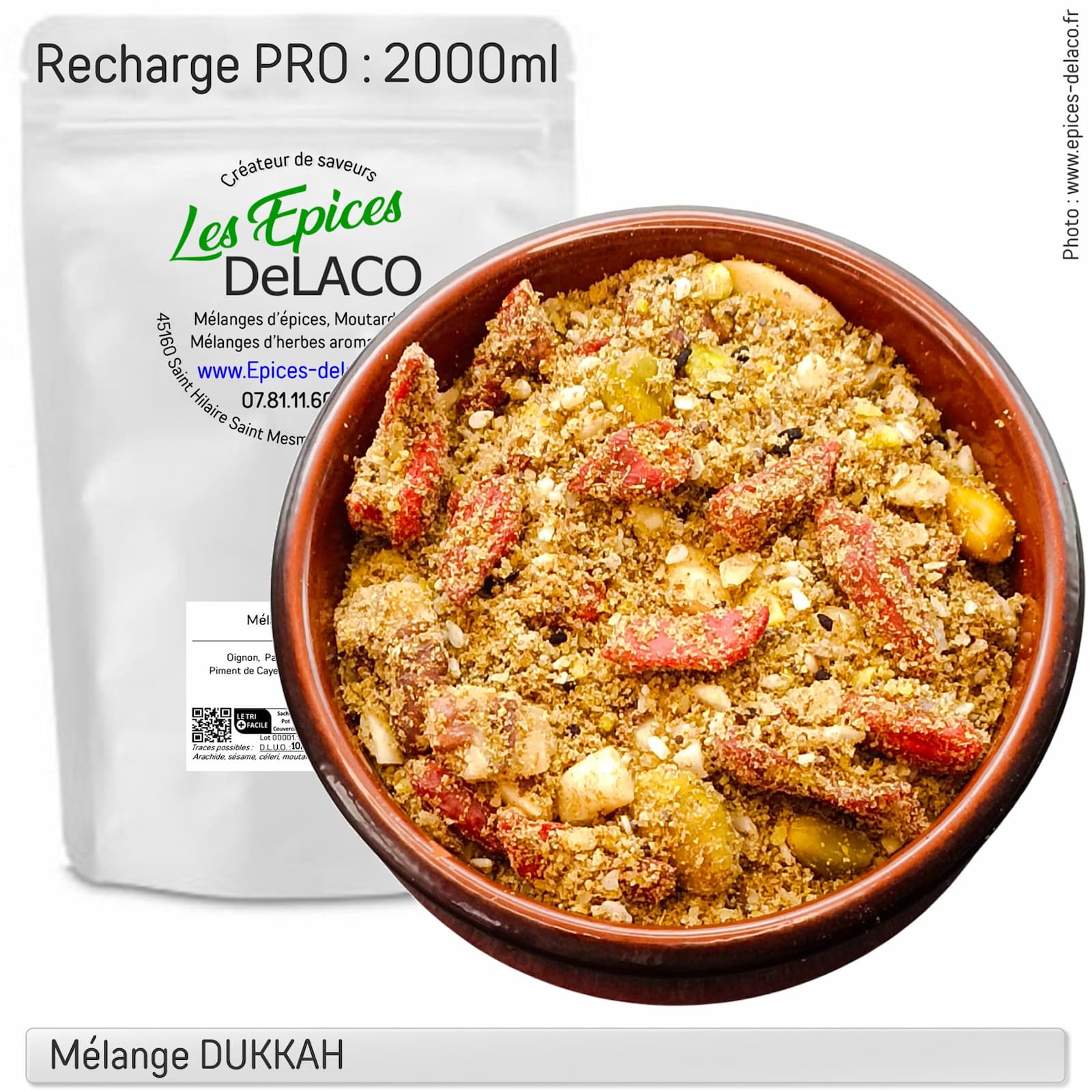 DUKKAH 1240g PRO ... mélange d'épices, herbes aromatiques, condiments, piments – Image 3