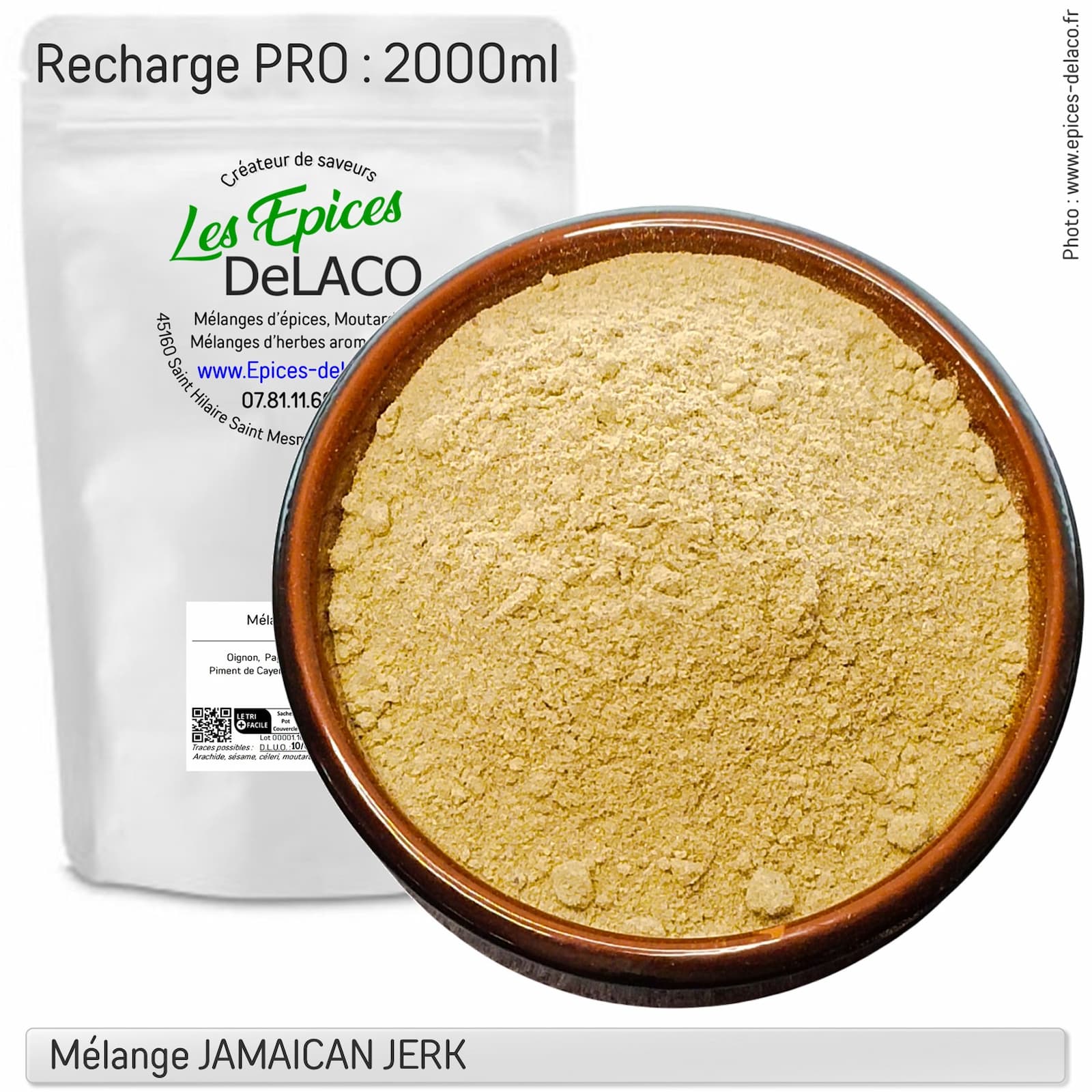 JAMAICAN JERK 800g PRO ... mélange d'épices, herbes aromatiques, condiments, piments – Image 3