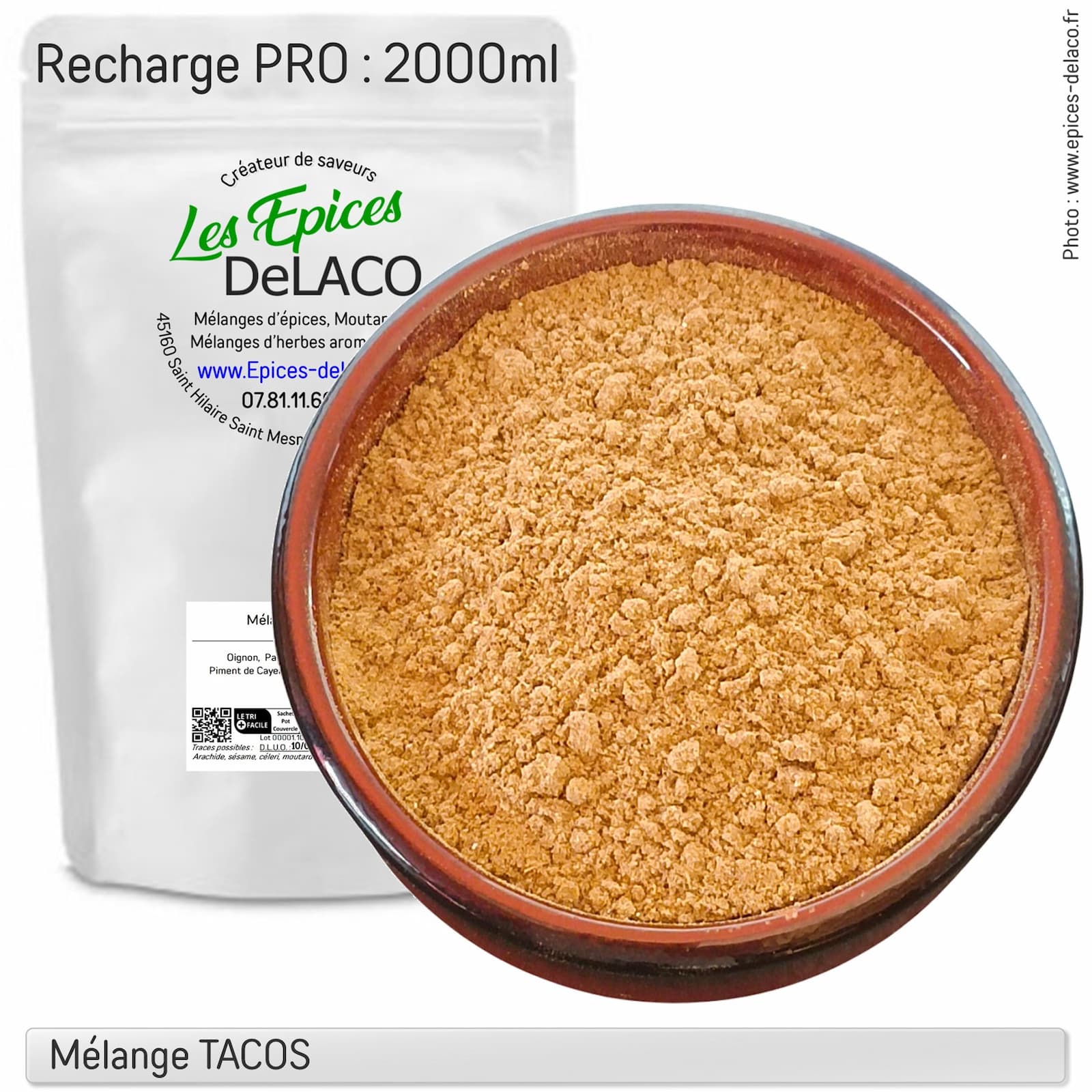 TACOS 880g PRO ... mélange d'épices, herbes aromatiques, condiments, piments – Image 3
